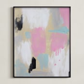 "Waking " - Art Print in Neutral Splash by Colleen Ehrlich - Framed