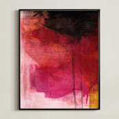 "Be Unapologetically Bold" - Art Print in Crimson by Artsy Canvas Girl Designs - Framed
