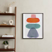 "Totem-Child" - Art Print in Purple Hydrangea by Maggie Ramirez Burns - In a Room