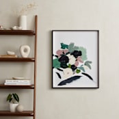 "Botanical Series Pink and  Mint" - Art Print in mint green by Caryn Owen - In a Room