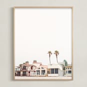 "Beach Houses 2" - Art Print in beach by Kamala Nahas - Framed