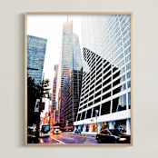 "Travel through Prism" - Art Print in cool grey by Van Tsao - Framed