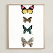 "Fly Away #2" - Art Print in Persimmon Pink by Kisco Print Shop - Framed