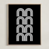 "Highs & Lows " - Art Print in Black by Kisco Print Shop - Framed