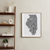 "State Lines, Illinois" - Art Print in Black by Owl and Toad - In a Room