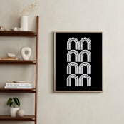 "Highs & Lows " - Art Print in Black by Kisco Print Shop - In a Room