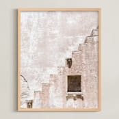 "Fortress I" - Art Print in blush by Kamala Nahas - Framed