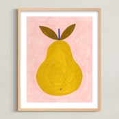 "Barlett Pear" - Art Print in Mustard by Ana Toro - Framed