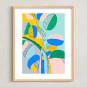 "Plant Paradise #2" - Art Print in Dandelion by Nikita Jariwala - Framed