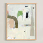 "Nautical Collage 3" - Art Print in olive by Lindsay Megahed - Framed