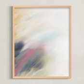 "Sweep of Color" - Art Print in Rainbow by Karen Kardatzke - Framed