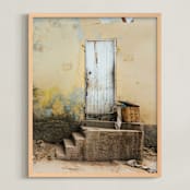 "Island Door" - Art Print in Yellow Wall by Kate Baird - Framed