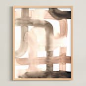"Arizona Highway" - Art Print in warm tones by Kim Colthurst Johnson - Framed