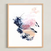 "Eat Flowers no.1" - Art Print in Deep Blue by Melissa McGill - Framed