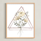 "The Rooted Triangle" - Art Print in Dusty Gold by Cole Dawn Peachey - Framed