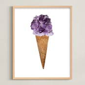 "Amethyst Ice Cream Print" - Art Print in Amethyst by Shine Haus Collective - Framed