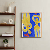 "Heart Me Double" - Art Print in Primary Blue by Maran Ree Whiting - In a Room