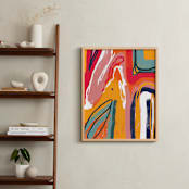 "Light up your life" - Art Print in coral by Svitlana Martynjuk - In a Room