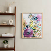 "Aubergine Bloom" - Art Print in Aubergine Rose by Kara Aina - In a Room