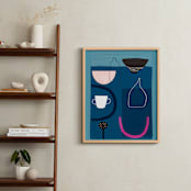 "Blue Still Life 2" - Art Print in Moody blue by Francesca Iannaccone - In a Room