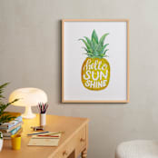 "Sunshine Pineapple" - Art Print in Pineapple Yellow by Stardust Design Studio - In a Room