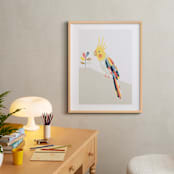 "Cockatiel geometry" - Art Print in Cockatiel yellow by Tati Abaurre - In a Room