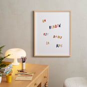 "Beauty is in the Street" - Art Print in Navy by June Letters Studio - In a Room