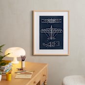 "Plane diagram" - Art Print in Navy by Robert and Stella - In a Room