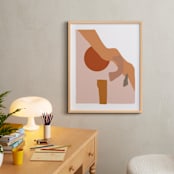 "Desert Sunset" - Art Print in burnt clay by Svitlana Martynjuk - In a Room