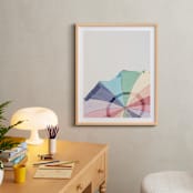 "Rainbow Summer" - Art Print in white by Caroline Mint - In a Room
