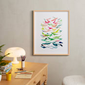 "Spring is in the Air" - Art Print in Spring Green by Jean Choe Art and Design - In a Room