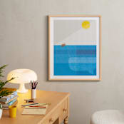 "Deep Sea Voyage" - Art Print in Azure by Robert and Stella - In a Room