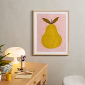 "Barlett Pear" - Art Print in Mustard by Ana Toro - In a Room