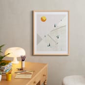 "Mountain Adventure" - Art Print in Snow by Robert and Stella - In a Room