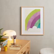 "Bright Rainbow" - Art Print in Poppy by Lori Wemple - In a Room