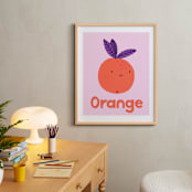 "My Fruity Family II" - Art Print in Light Pink by Marta Crea - In a Room