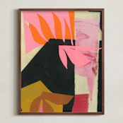 "Blaze" - Art Print in Pretty Pink by cyrille gulassa - Framed