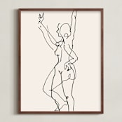 "Transfiguration 02" - Art Print in Ivory Black by Catilustre - Framed