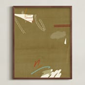 "Room 3 II" - Art Print in Earth Brown by Shiho Whitehead - Framed