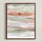 "Morning Light I" - Art Print in Pale Green by Lara Eckerman - Framed