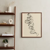 "Abstract Swirls" - Art Print in Vanilla Cream by Rebecca Johnstone - In a Room