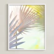 "electric palms" - Art Print in modern mauve by Alicia Abla - Framed