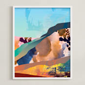 "Nature is good 2" - Art Print in Rainbow by Mojca Dolinar - Framed