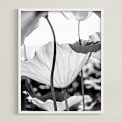 "dancing in the light" - Art Print in classic black and white by Qing Ji - Framed