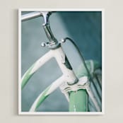 "Bicyclette I" - Art Print in Velo Green by Lindsay Ferraris Photography - Framed