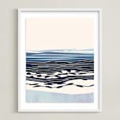 "Seascape I" - Art Print in marine by Tatjana Koraksic - Framed