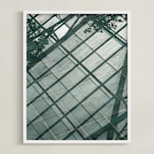 "Weaves of shadows I" - Art Print in Teal Green by Van Tsao - Framed