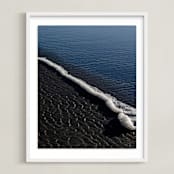 "Negative Space: Shoreline II" - Art Print in Slate by Jessica C Nugent - Framed