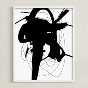 "synapse" - Art Print in Black and White by Ilana Greenberg - Framed