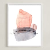"Cloud Nine" - Art Print in Dusty peach by Svitlana Martynjuk - Framed